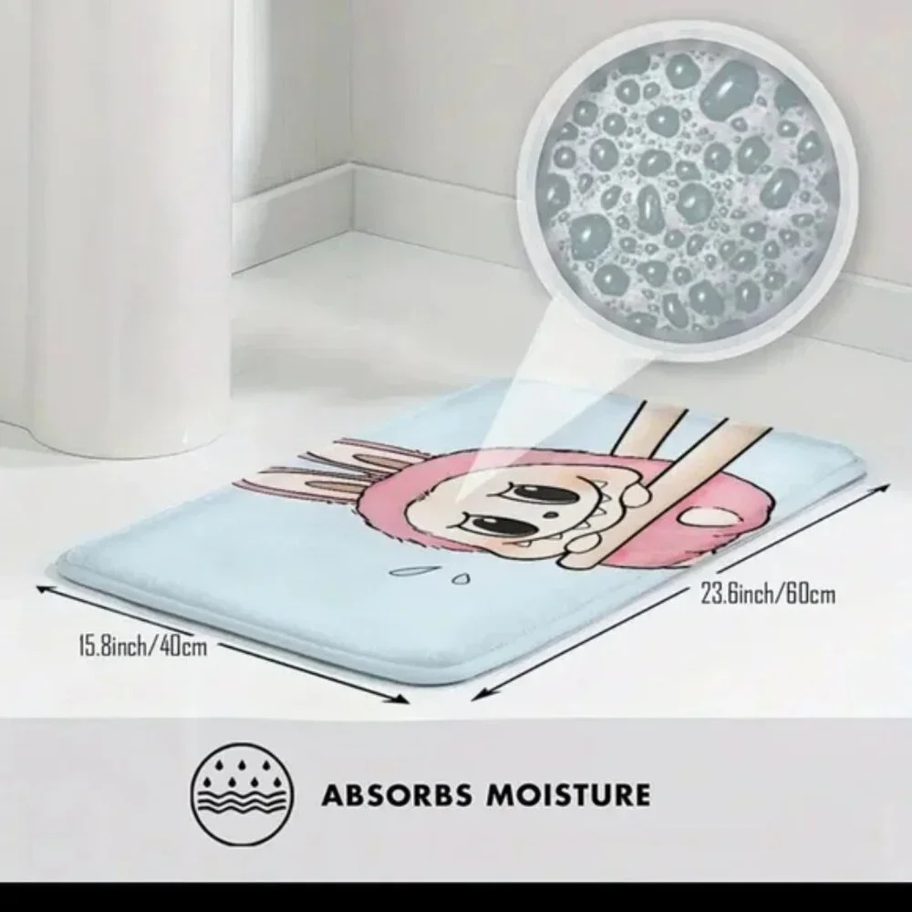 Labubu Cute Pink Floor Mat New
